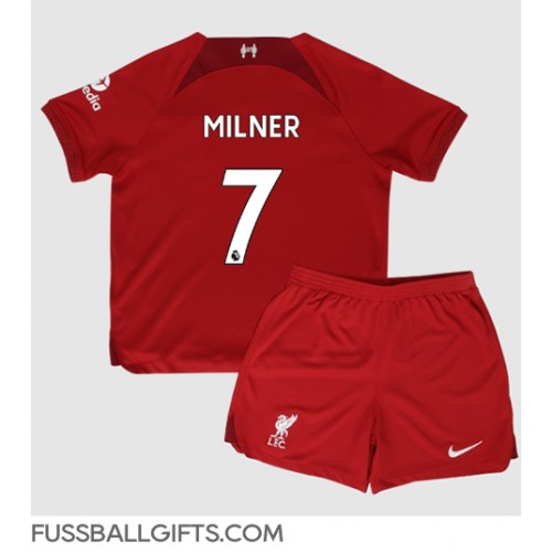 Liverpool James Milner #7 Fußballbekleidung Heimtrikot Kinder 2022-23 Kurzarm (+ kurze hosen)